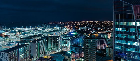 Auckland night panorama 
